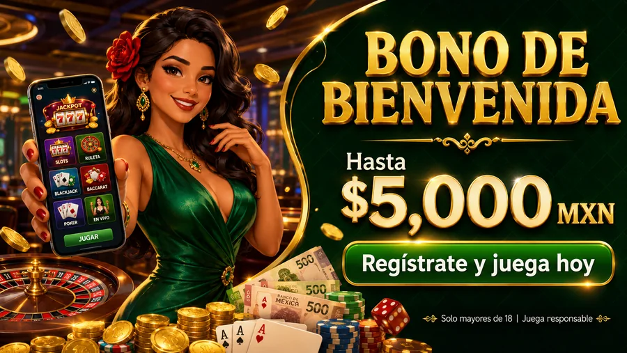 Bono de bienvenida — casino online Mexico
